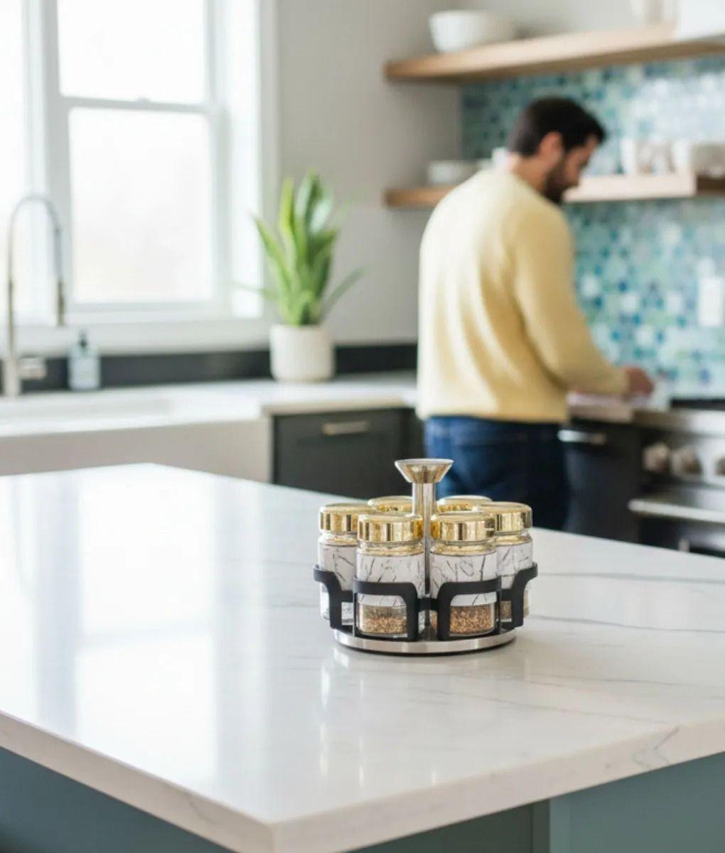 Especiero Juego Organizador Condimentos Diseño Elegante Jhn-4