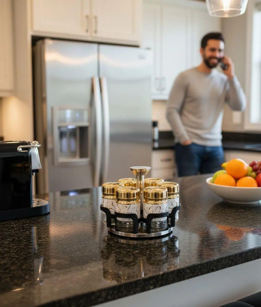 Especiero Juego Organizador Condimentos Diseño Elegante Jhn-7