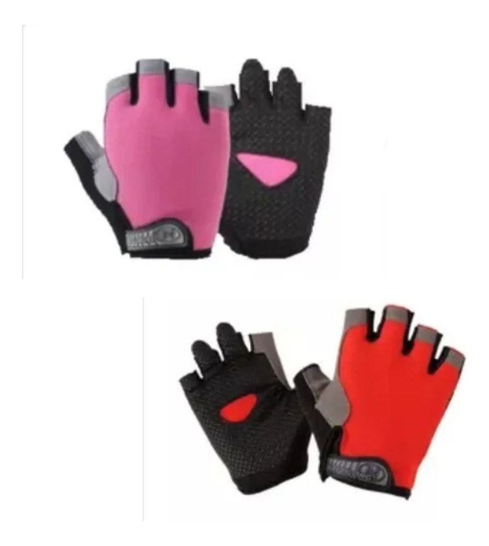SET 2 GUANTES DEPORTIVOS CICLISMO GIMNASIO VELCRO LAU-3