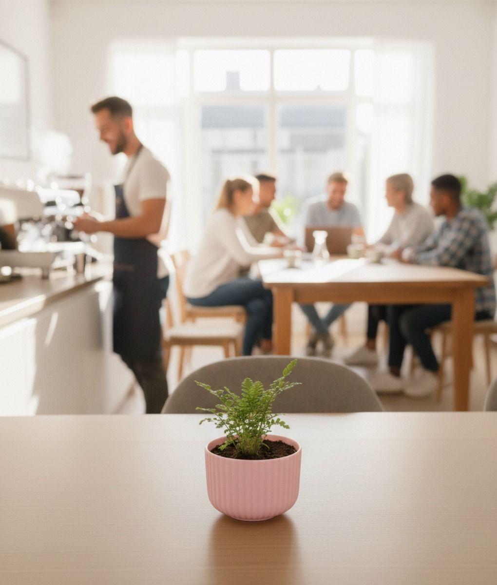 Set 3 Macetero Decorativo Textura Acanalada Maceta Jhn-6