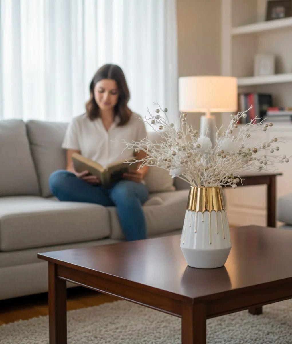 Florero Decorativo Jarrón Efecto Goteo Estilo Moderno Jhn-2