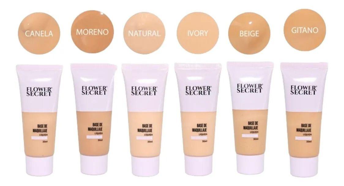 PACK 4 BASES DE MAQUILLAJE LIQUIDA COBERTURA LIGERA 30ML LAU-3