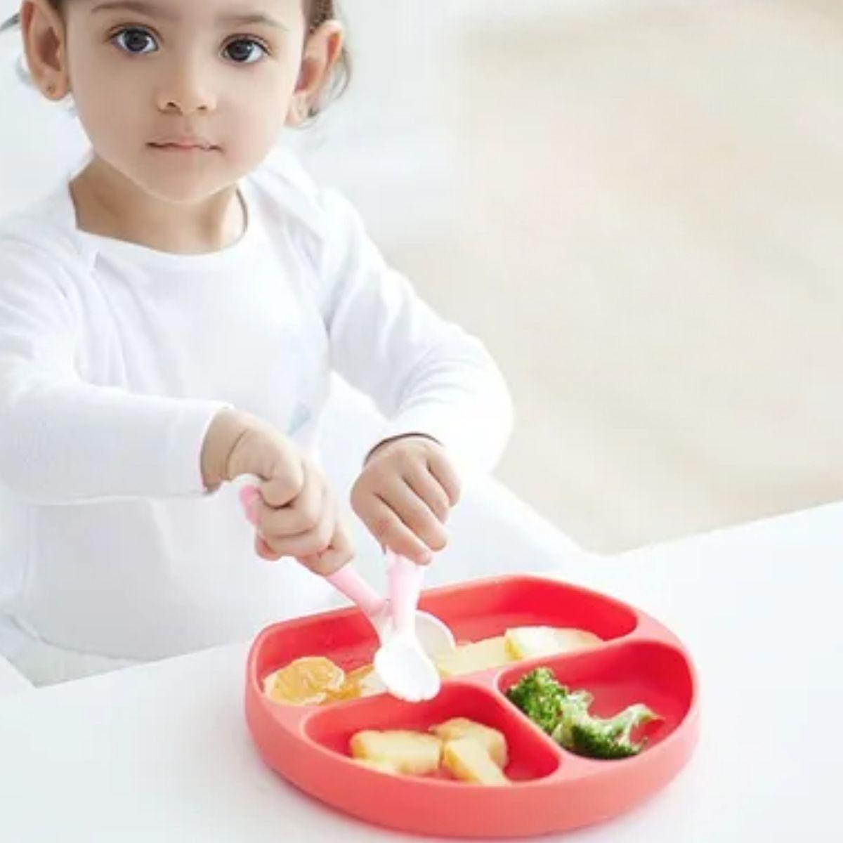 SET ALIMENTACION PLATO+CUCHARA TENEDOR SILICONA LAU-2