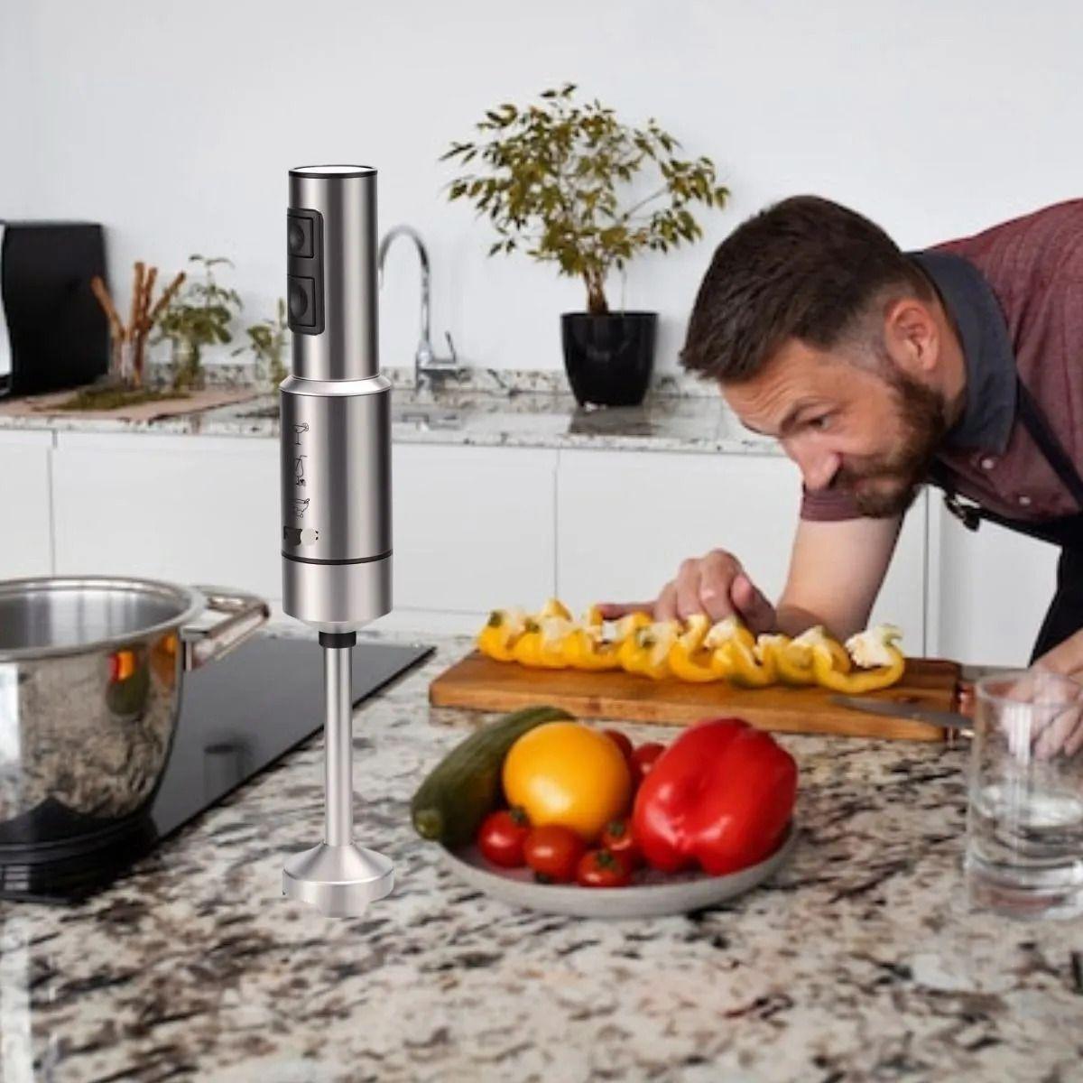 LICUADORA PROCESADORA MANO POTENCIA 400W PORTATIL COCINA LAU-8