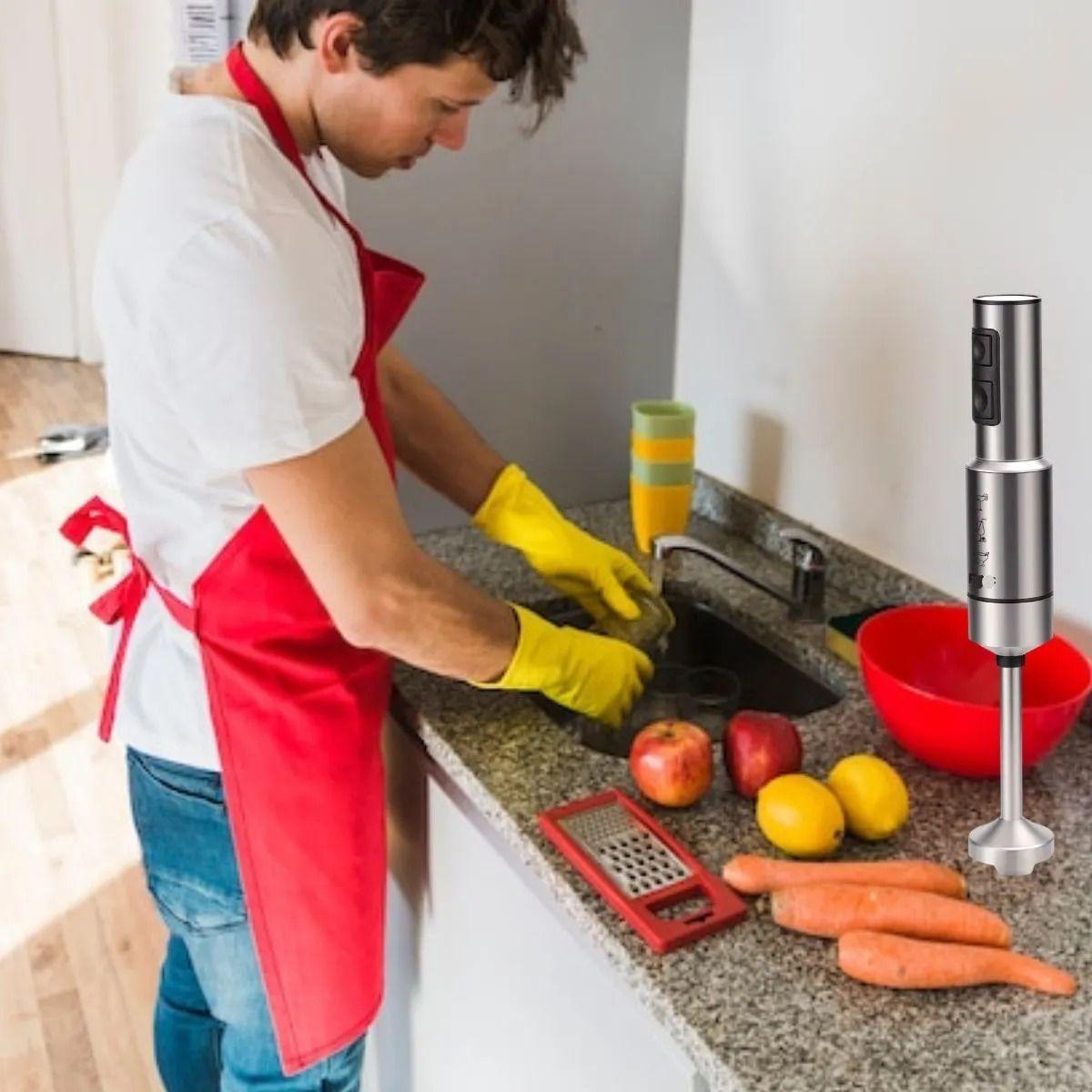 LICUADORA PROCESADORA MANO POTENCIA 400W PORTATIL COCINA LAU-9