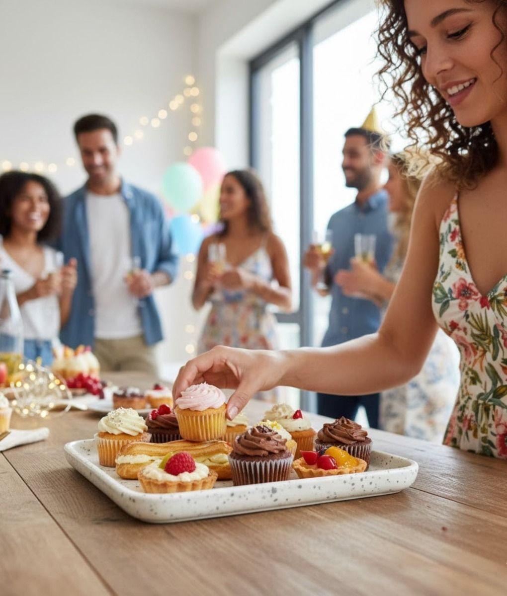 Bandeja Decorativa Base Cuadrada Estilo Terrazo Suave Jhn-3