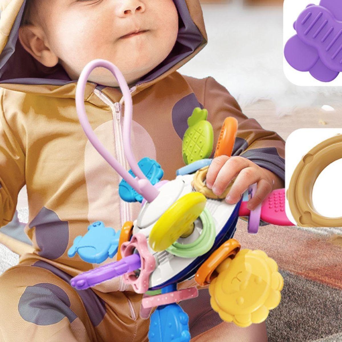 SONAJERO GIRATORIO SILICONA SENSORIAL PARA BEBE LAU-2
