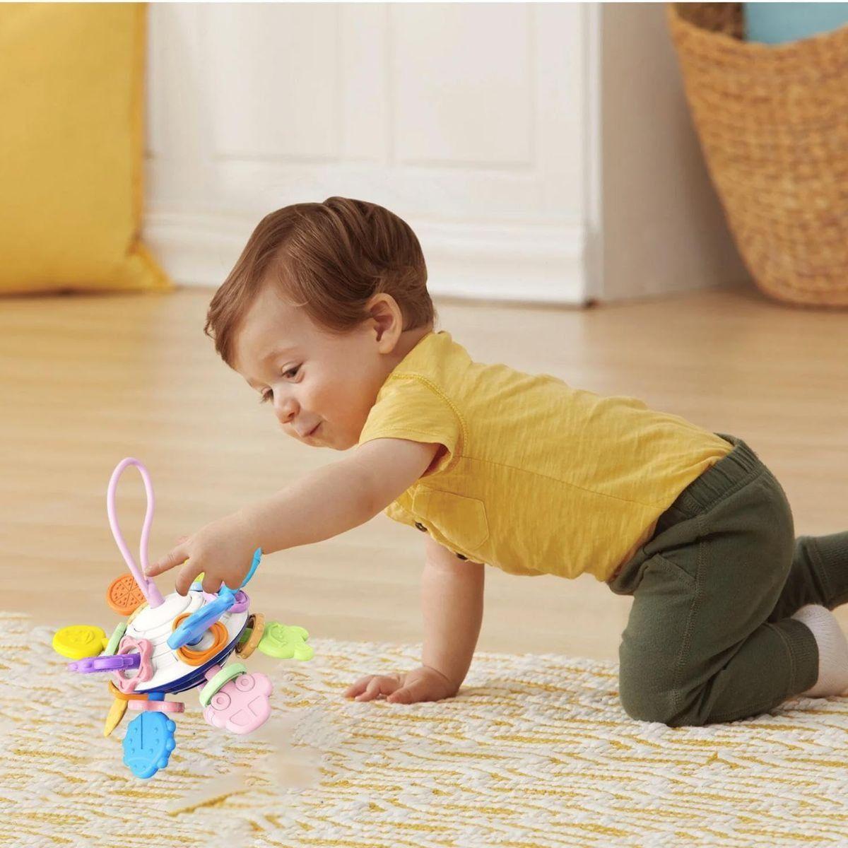 SONAJERO GIRATORIO SILICONA SENSORIAL PARA BEBE LAU-4