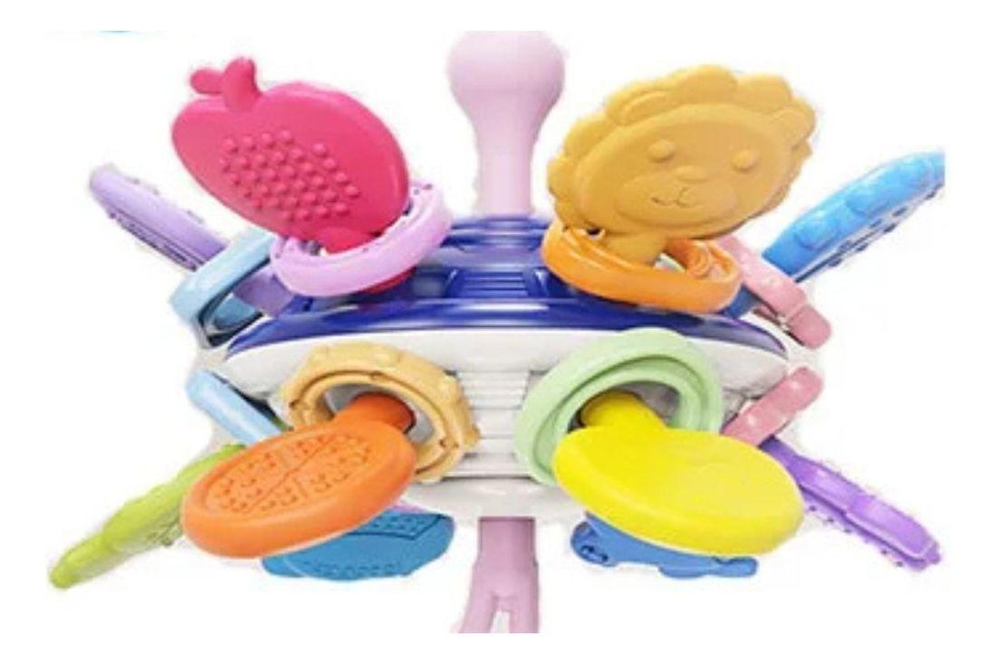 SONAJERO GIRATORIO SILICONA SENSORIAL PARA BEBE LAU-7