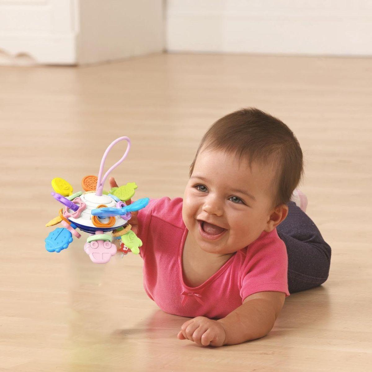 SONAJERO GIRATORIO SILICONA SENSORIAL PARA BEBE LAU-9