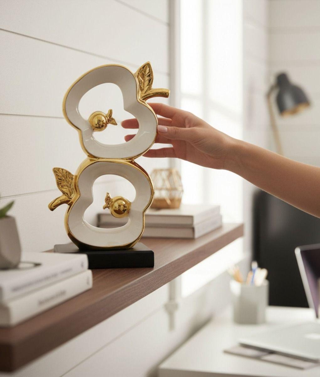 Figura Decorativa Adorno Manzana Estatua Abstracta Jhn-4