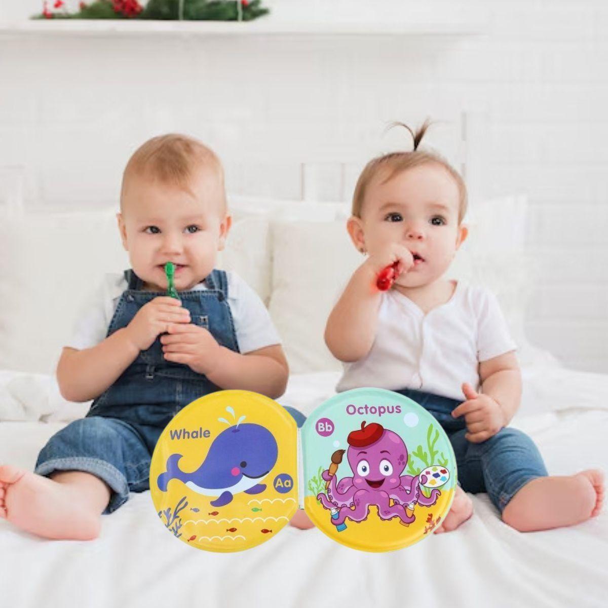 SET 3 LIBRO IMPERMEABLE JUGUETE SENSORIAL DIDACTICO BEBE LAU-1