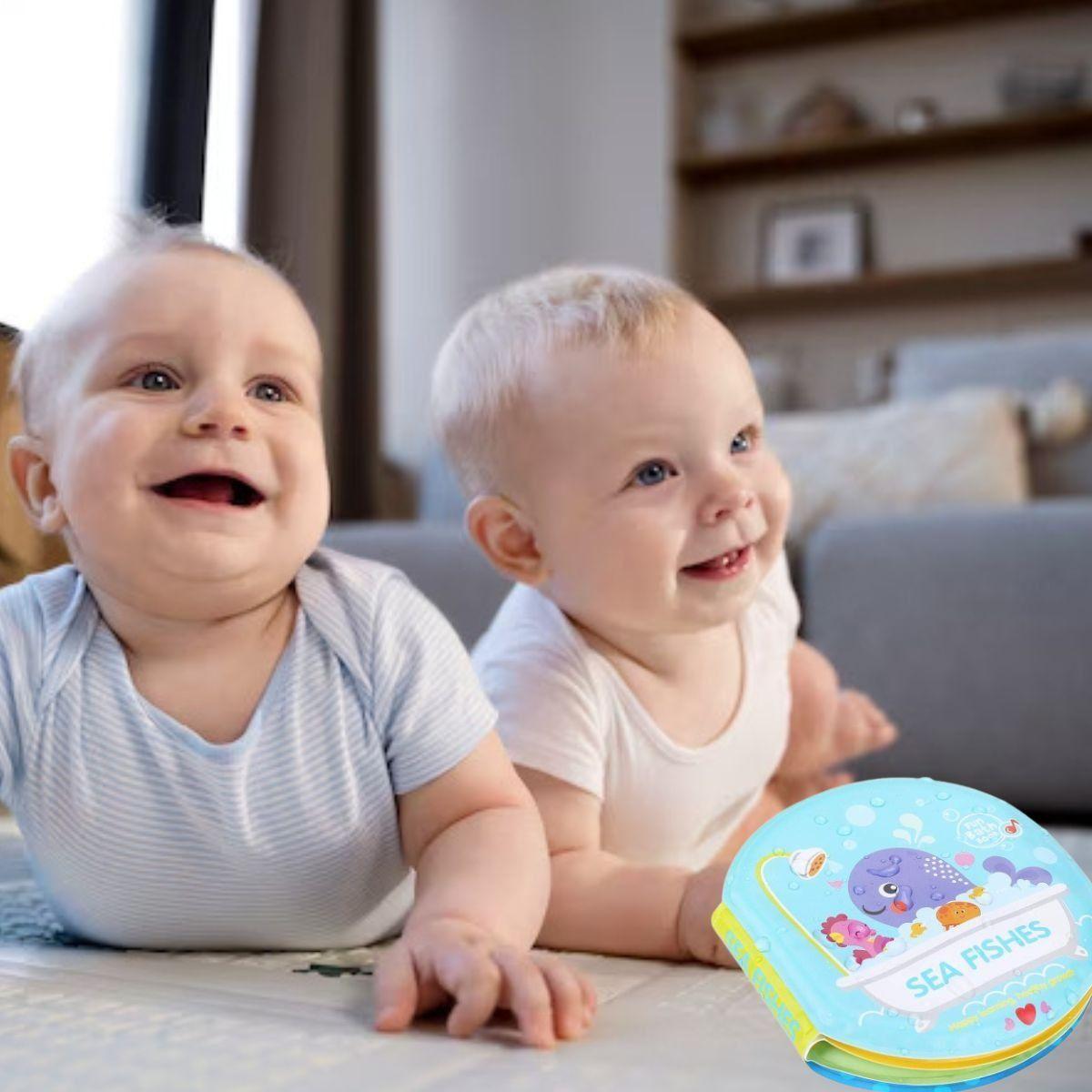 SET 3 LIBRO IMPERMEABLE JUGUETE SENSORIAL DIDACTICO BEBE LAU-5