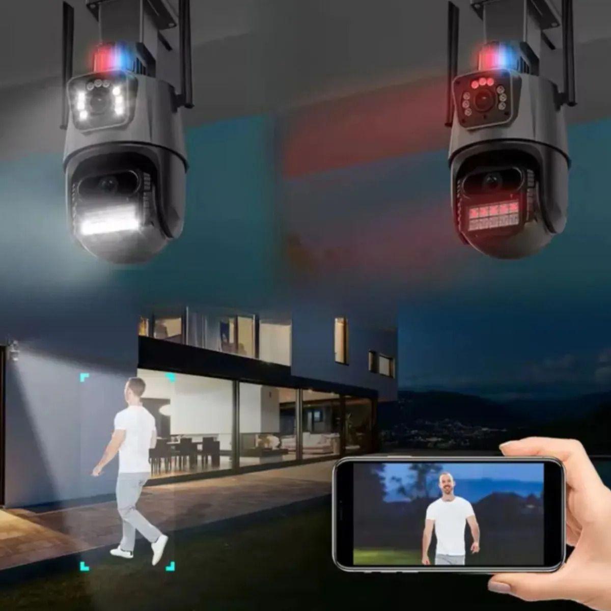 Cámara Seguridad Wifi Doble Lente Ptz Exterior Icsee ALJ-2