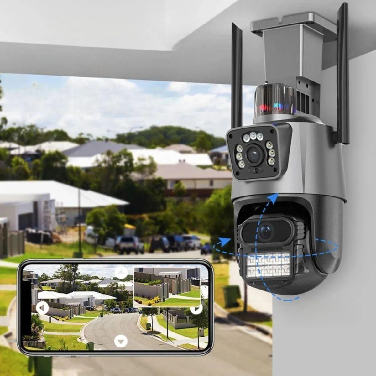 Cámara Seguridad Wifi Doble Lente Ptz Exterior Icsee ALJ-6