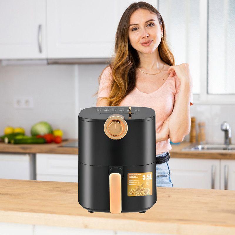 Freidora Aire 5,5L Coccion Contro Manual Antiadherente Lau-7