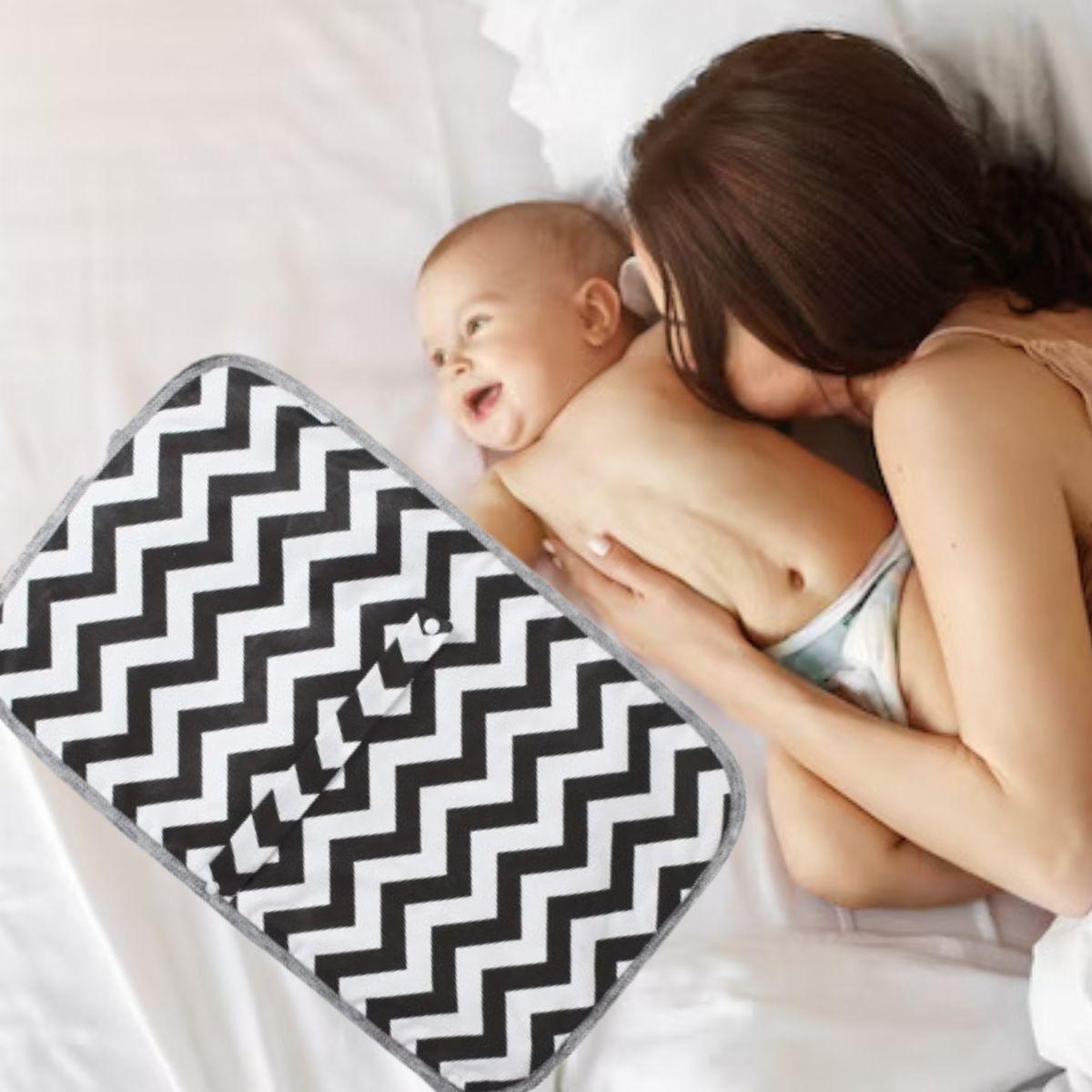 SET 2 CAMBIADORES DE PAÑAL PORTATIL IMPERMEABLE BEBE LAU-1