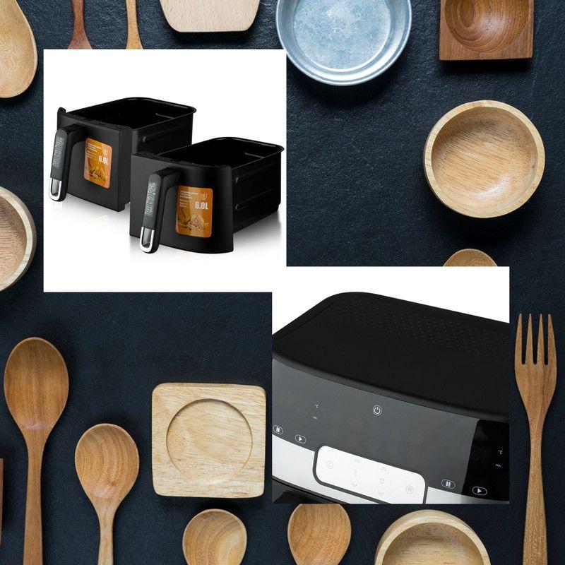 Freidora Aire 12L Doble Cesta Tecnologia Digital Cocina Lau-5