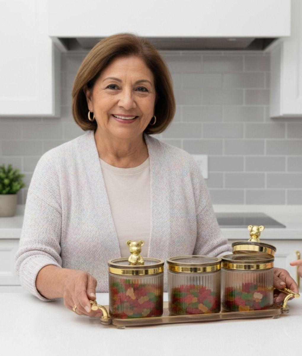 Frasco Decorativo Moderno Juego Adorno Hogar Contenedor Jhn-3