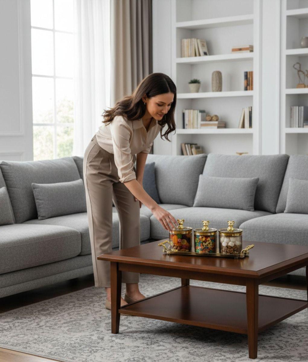 Frasco Decorativo Moderno Juego Adorno Hogar Contenedor Jhn-4