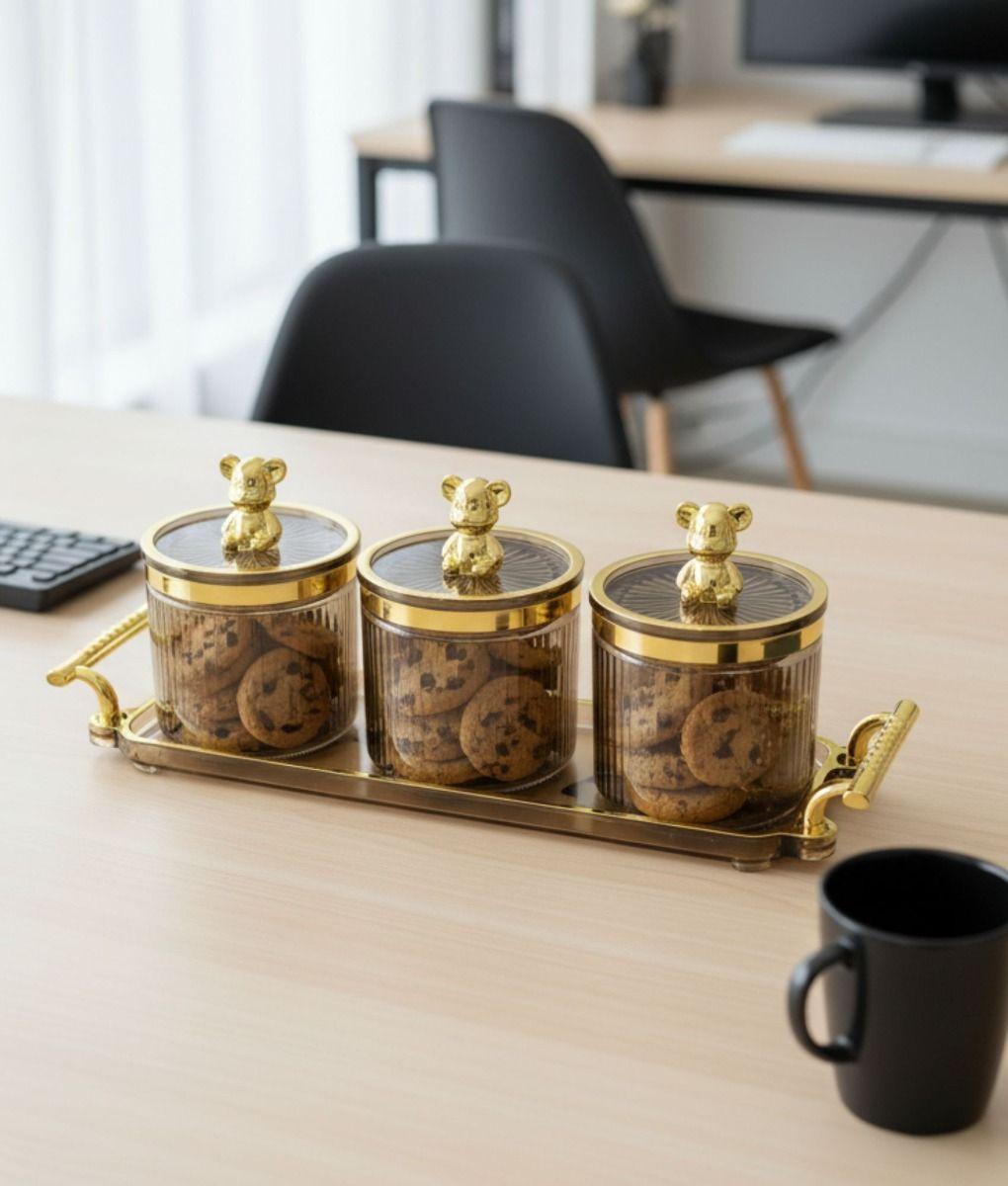 Frasco Decorativo Moderno Juego Adorno Hogar Contenedor Jhn-6