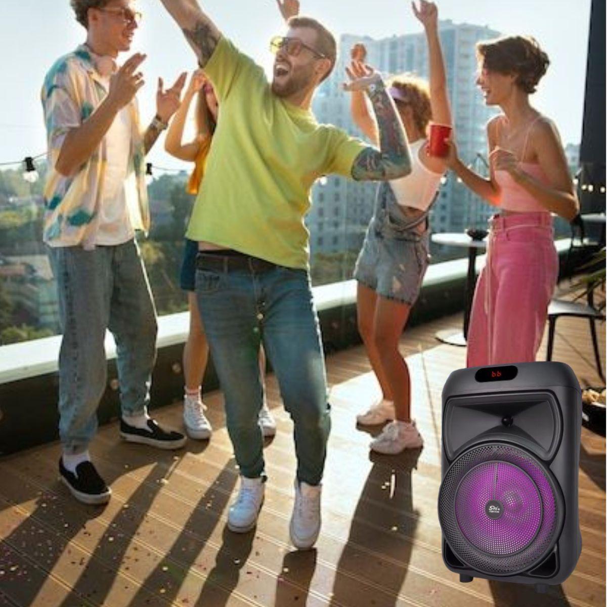 PARLANTE ALTAVOZ PORTATIL MICROFONO CONTROL REMOTO LAU-3