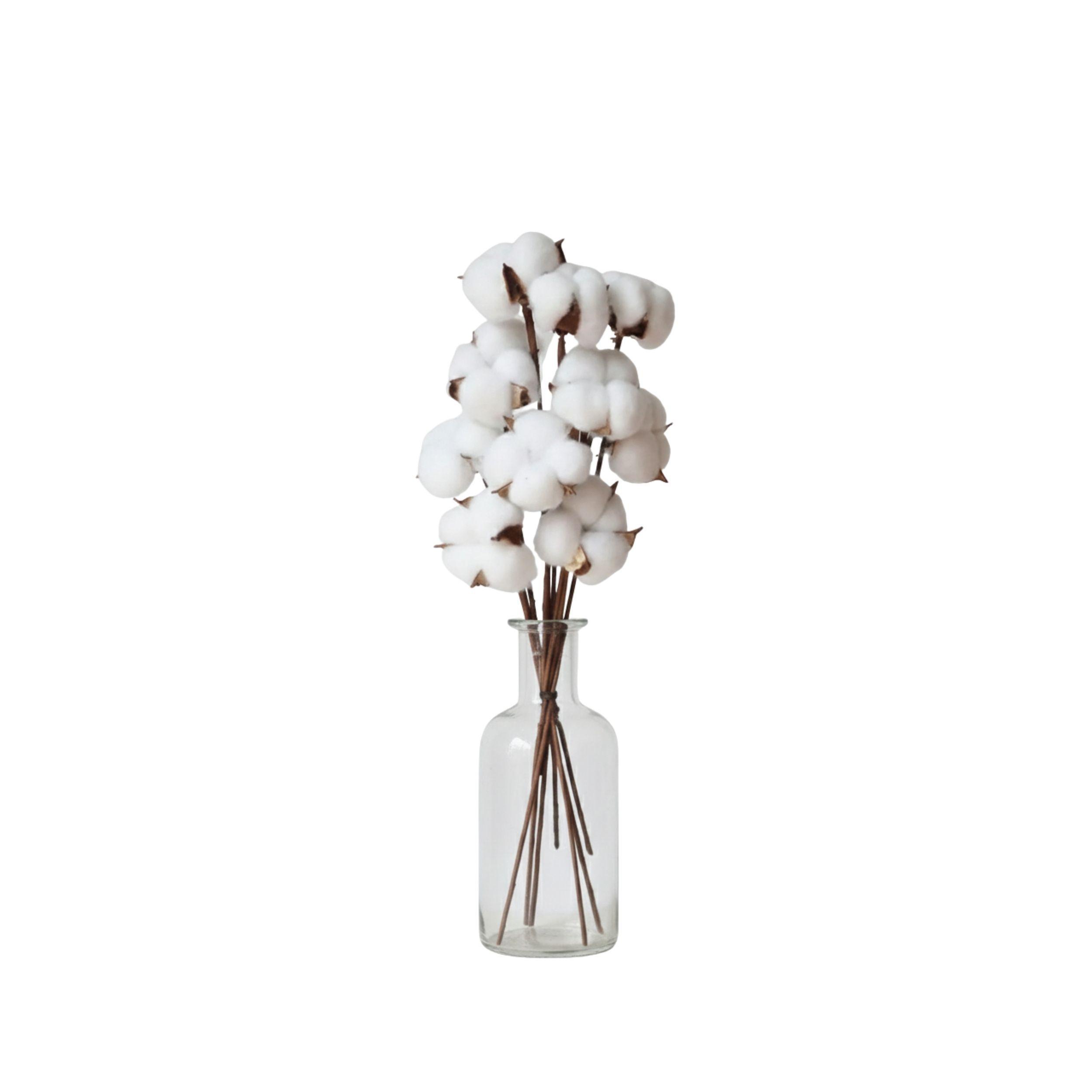 Set 3 Flores Artificiales Decorativas Algodon Florero ALJ-1