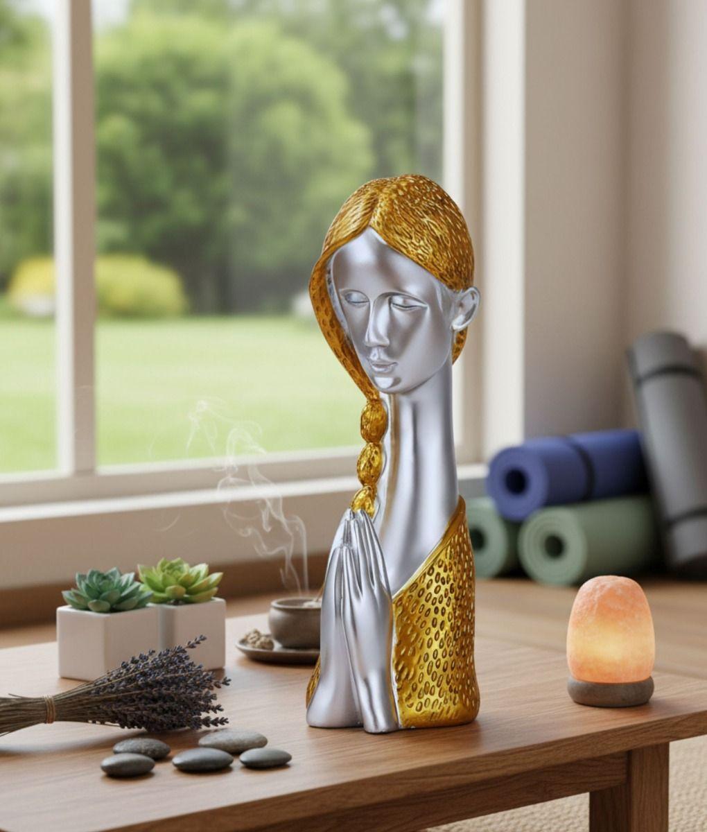 Figura Decorativa Niña Rostro Adorno Hogar Estatua Jhn-7