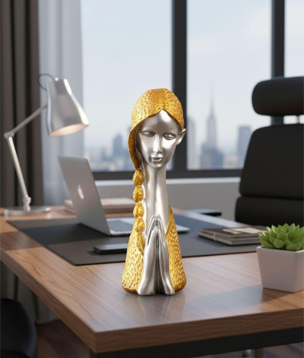 Figura Decorativa Niña Rostro Adorno Hogar Estatua Jhn-8