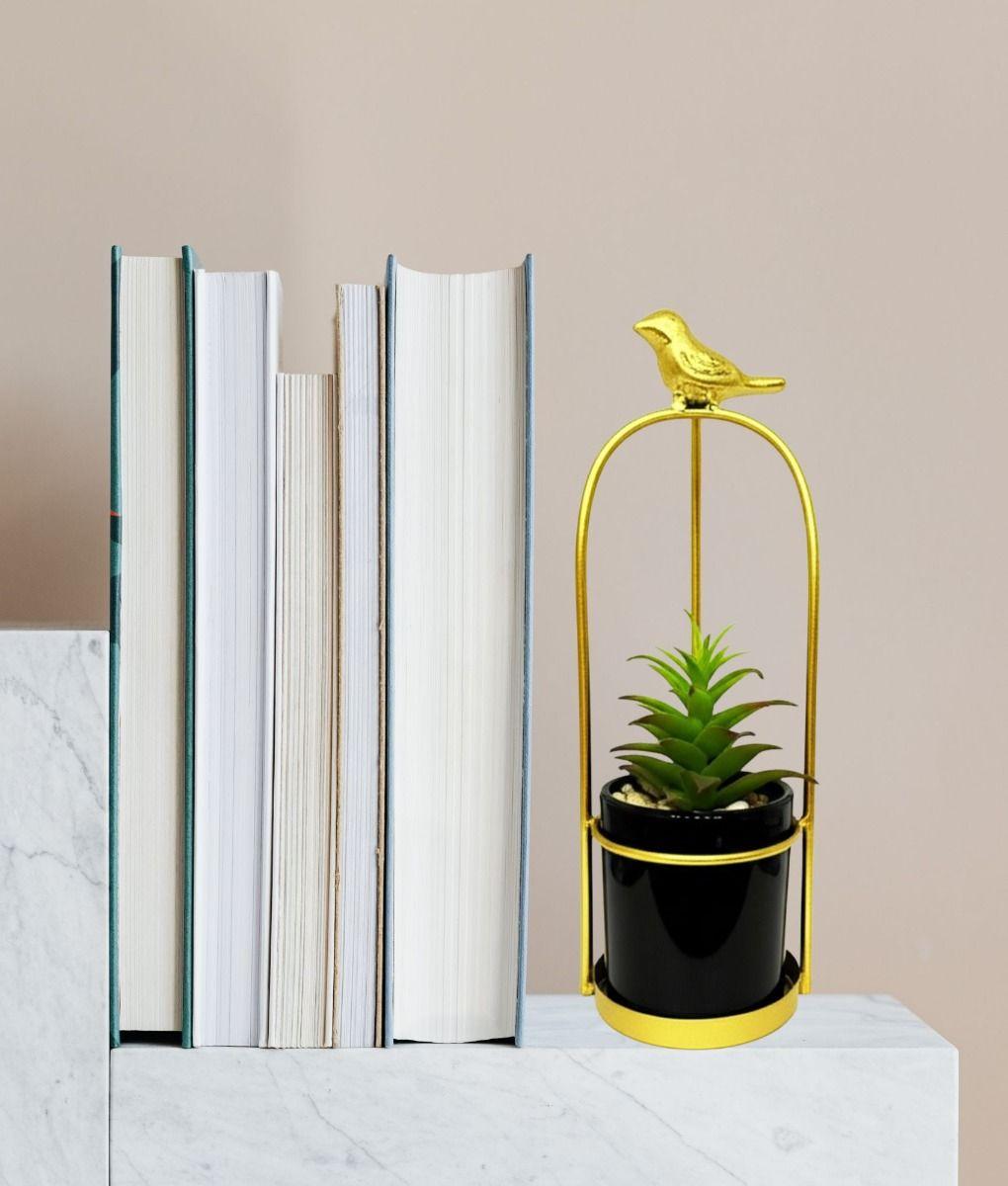 Maceta Decorativa Jaula Pájaro Soporte Mesa Jardín Jhn-5