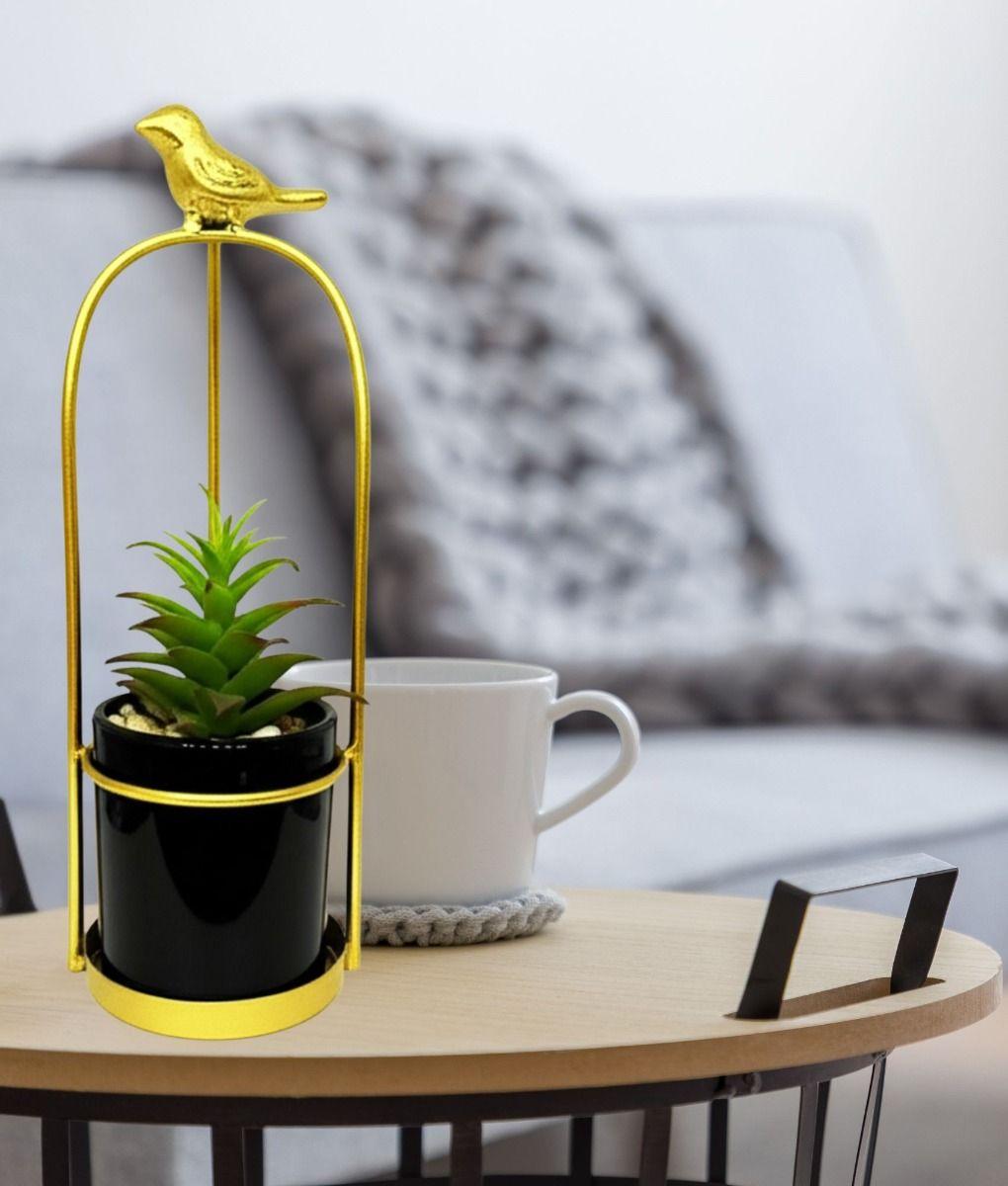 Maceta Decorativa Jaula Pájaro Soporte Mesa Jardín Jhn-8