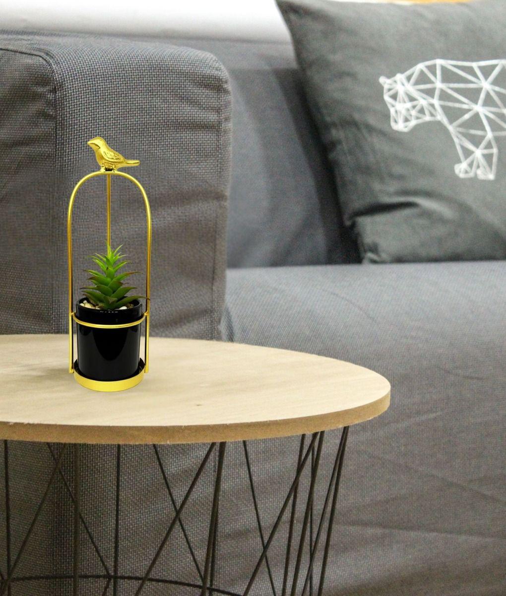 Maceta Decorativa Jaula Pájaro Soporte Mesa Jardín Jhn-9