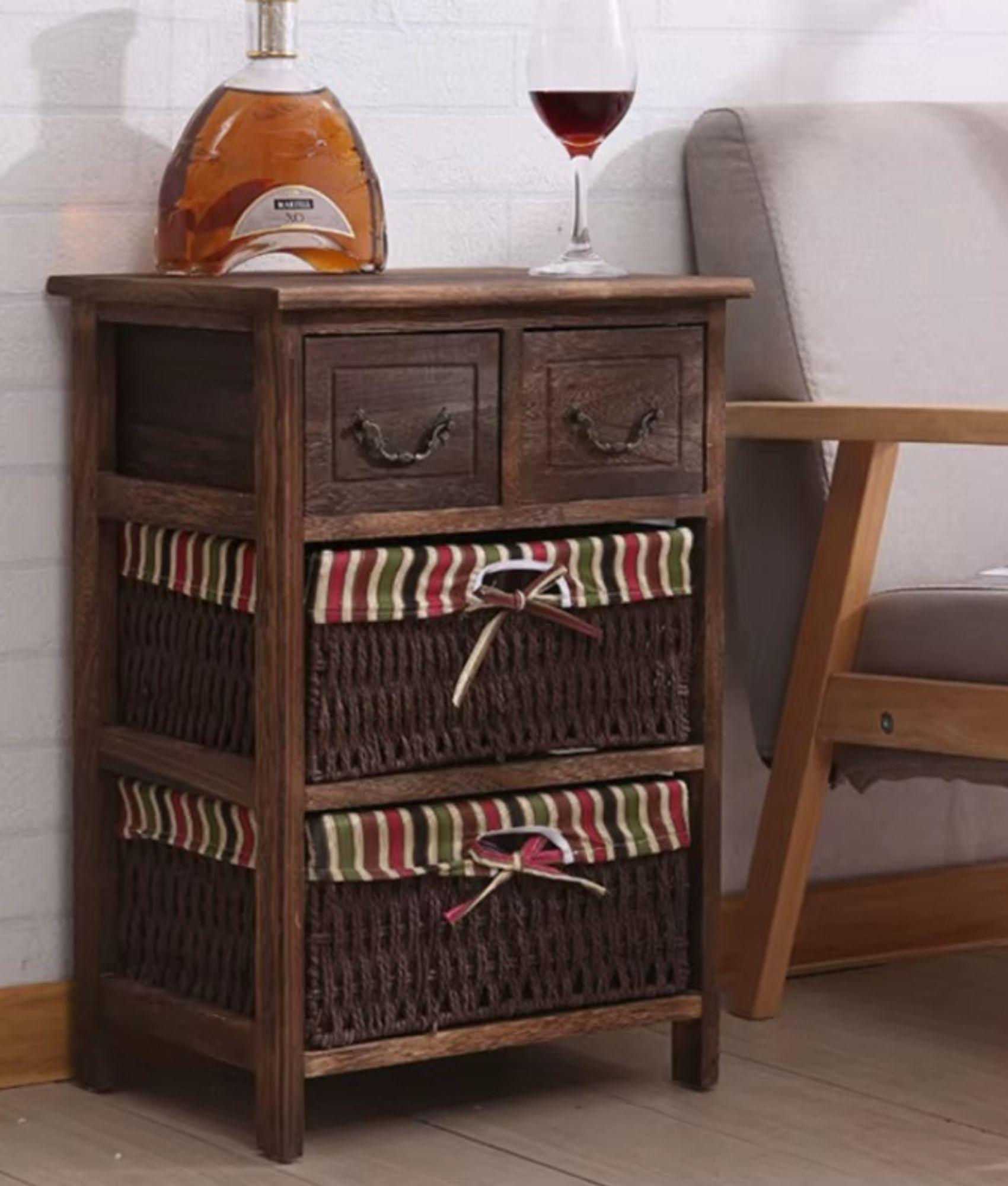 Cómoda Decorativa Almacenamiento Elegante Funcional Jhn-3