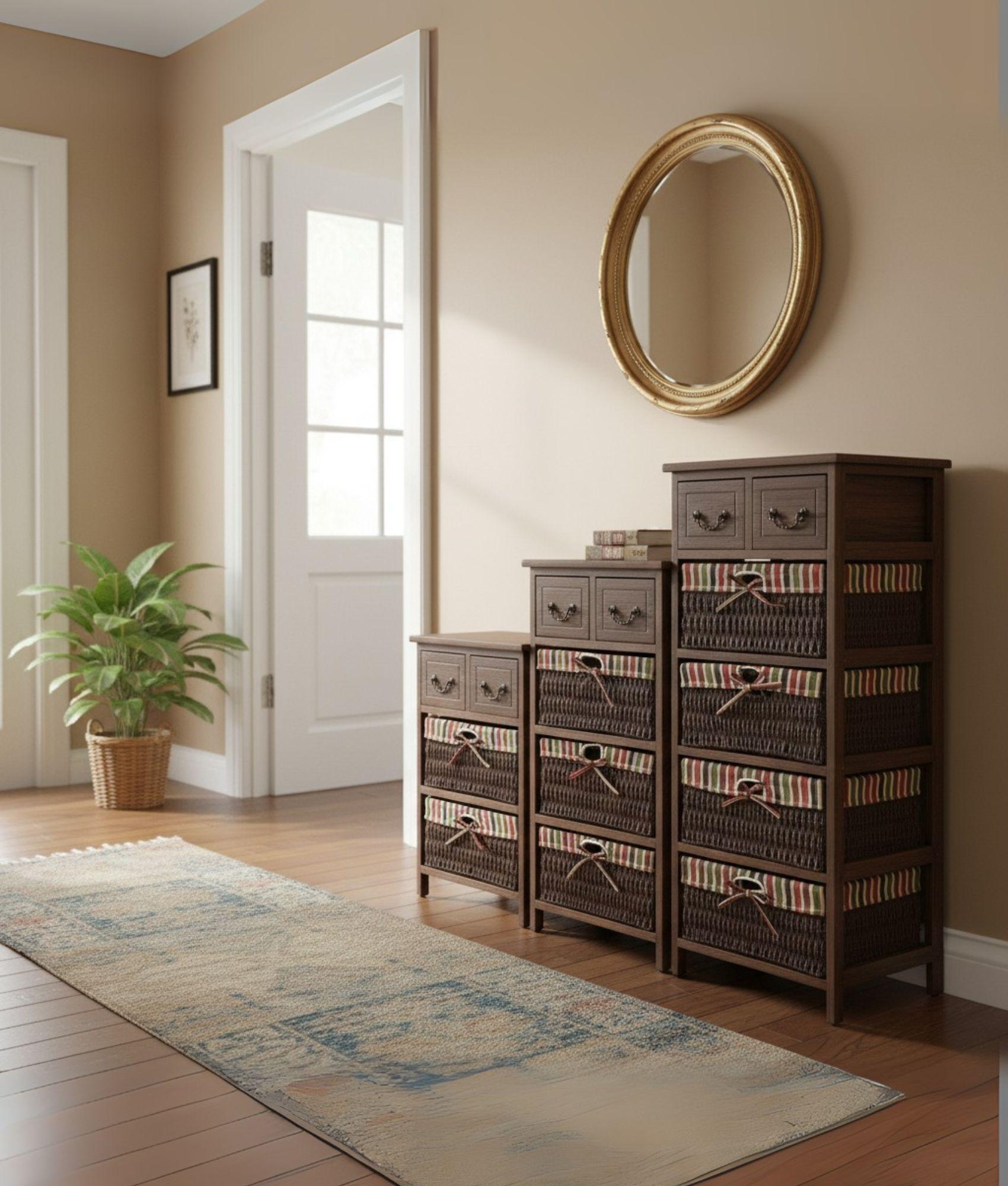 Cómoda Decorativa Almacenamiento Elegante Funcional Jhn-7