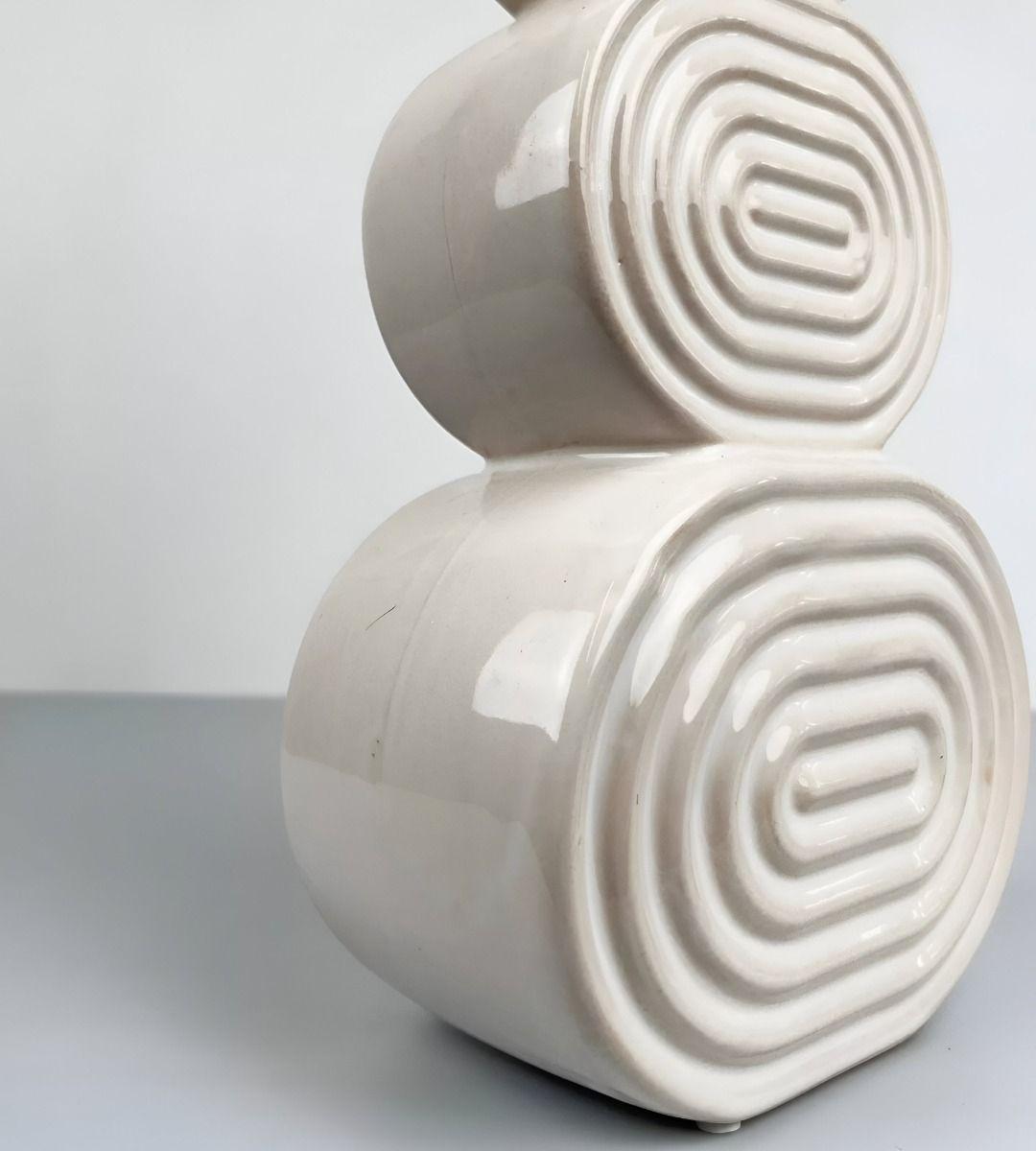 Jarrón Florero Circular Apilado Abstracto Decoración Jhn-5