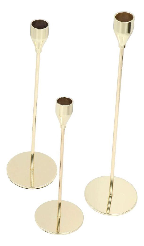Set 3 Portavelas Decorativo Candelero Adorno Hogar Jhn-1