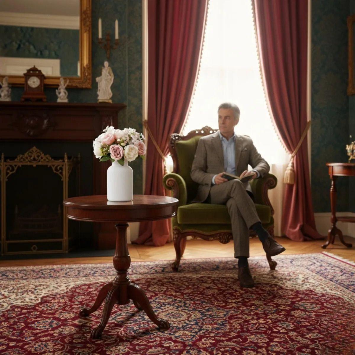 Set 2 Ramo Artificial Rosas Galantes Distinción Eterna Jhn-4