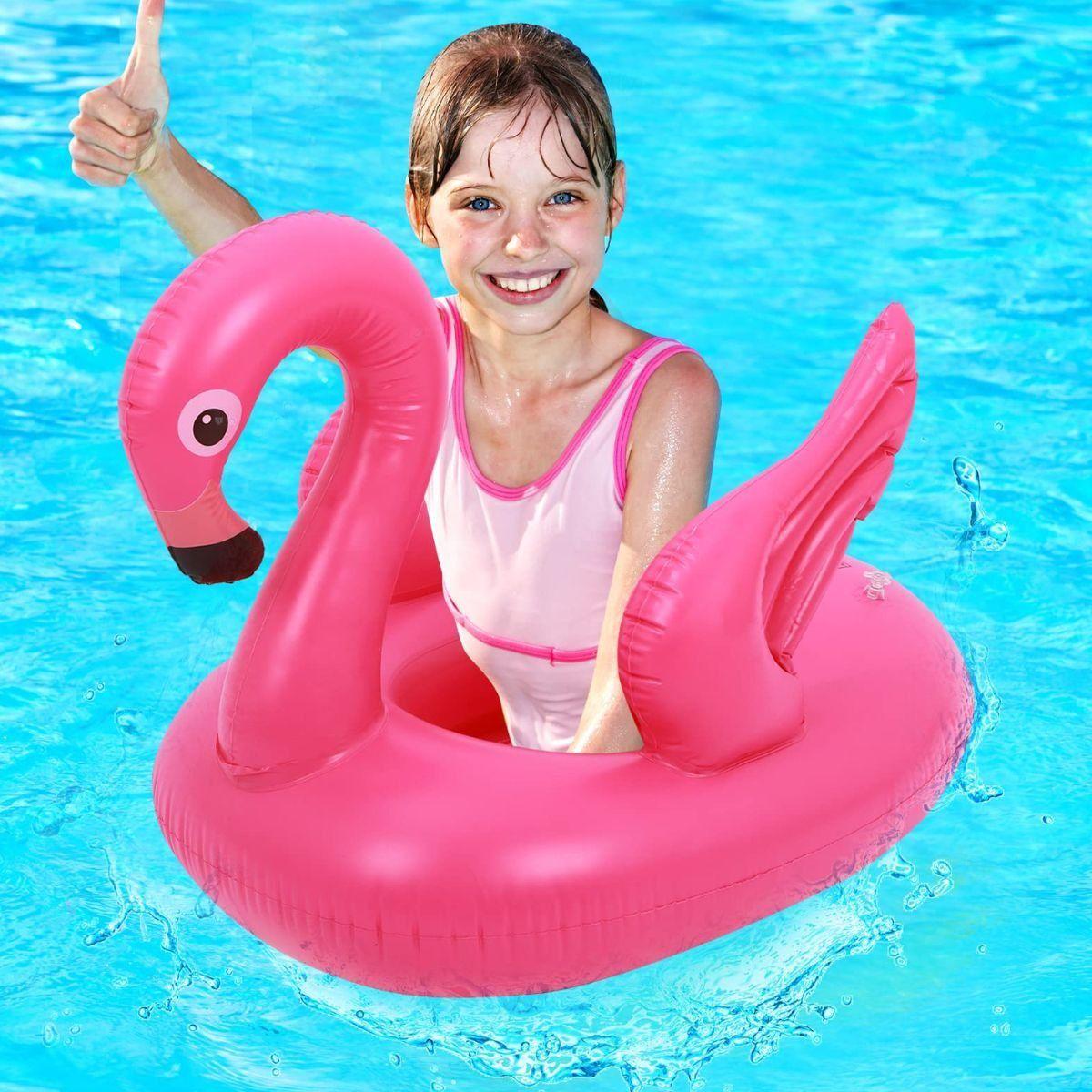 SET 3 FLOTADOR INFLABLE FLAMENCO PARA NIÑA PISCINA PLAYA LAU-3
