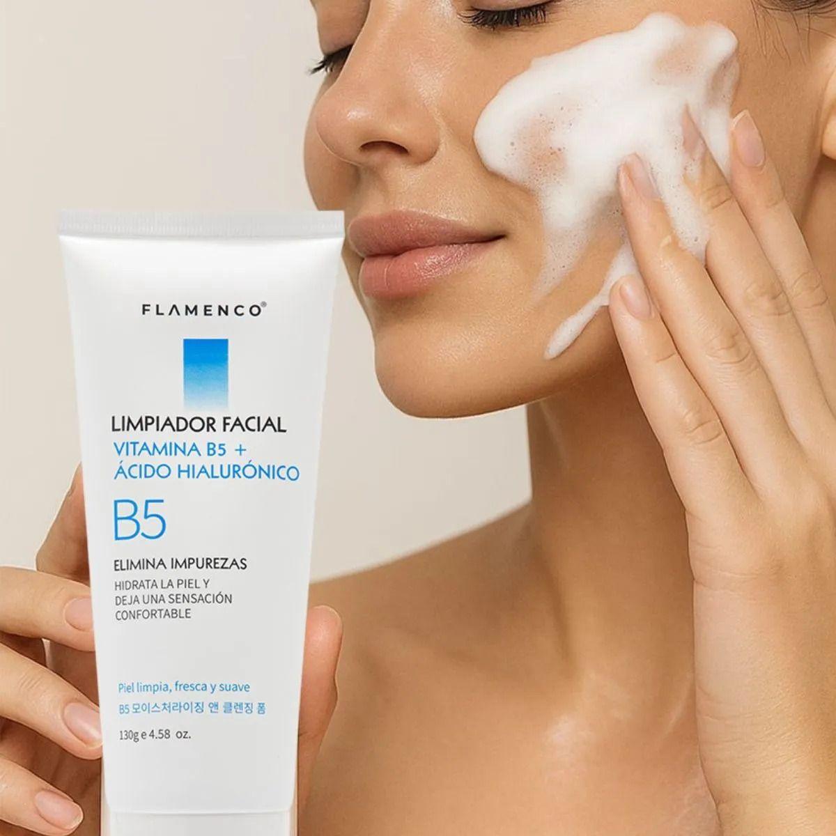 SET 2 LIMPIADOR FACIAL VITAMINA B5 CON ACIDO HIALURONICO LAU-4