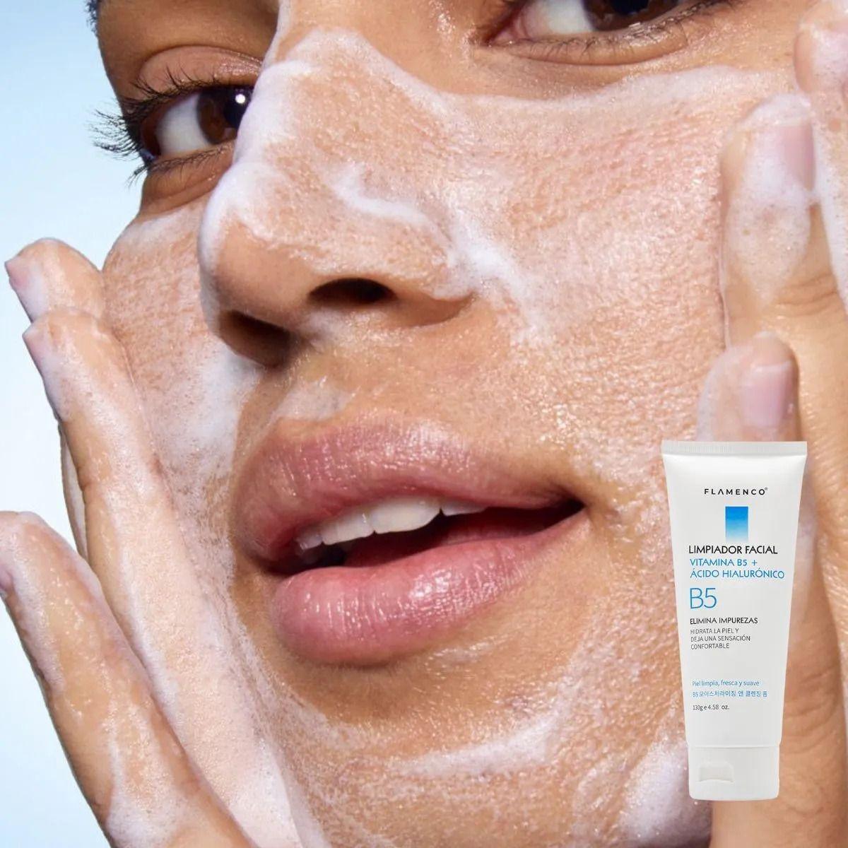 SET 2 LIMPIADOR FACIAL VITAMINA B5 CON ACIDO HIALURONICO LAU-5