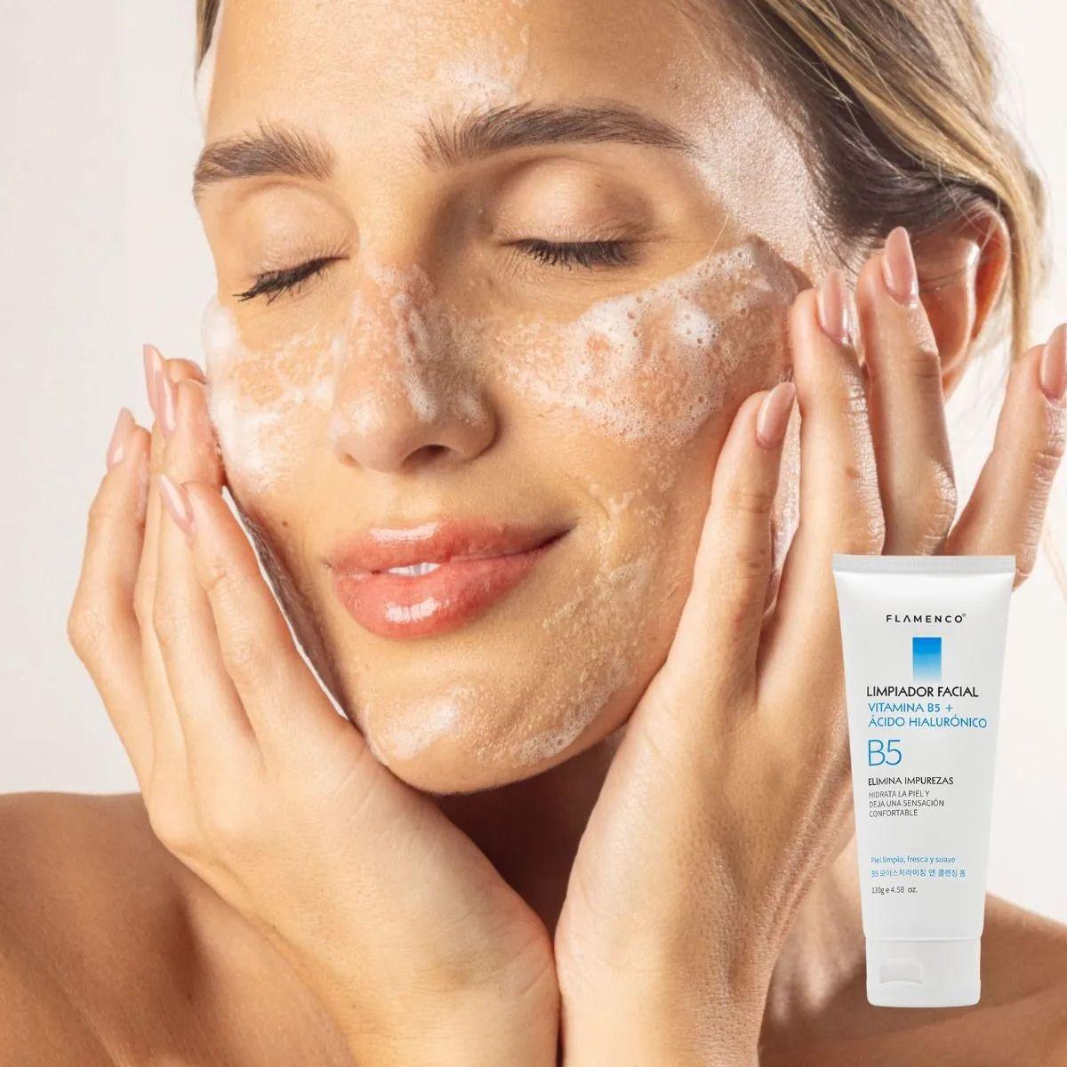 SET 2 LIMPIADOR FACIAL VITAMINA B5 CON ACIDO HIALURONICO LAU-6