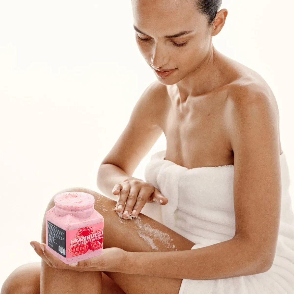 SET 2 EXFOLIANTES CORPORAL FRAMBUESA TODO TIPO DE PIEL  LAU-2