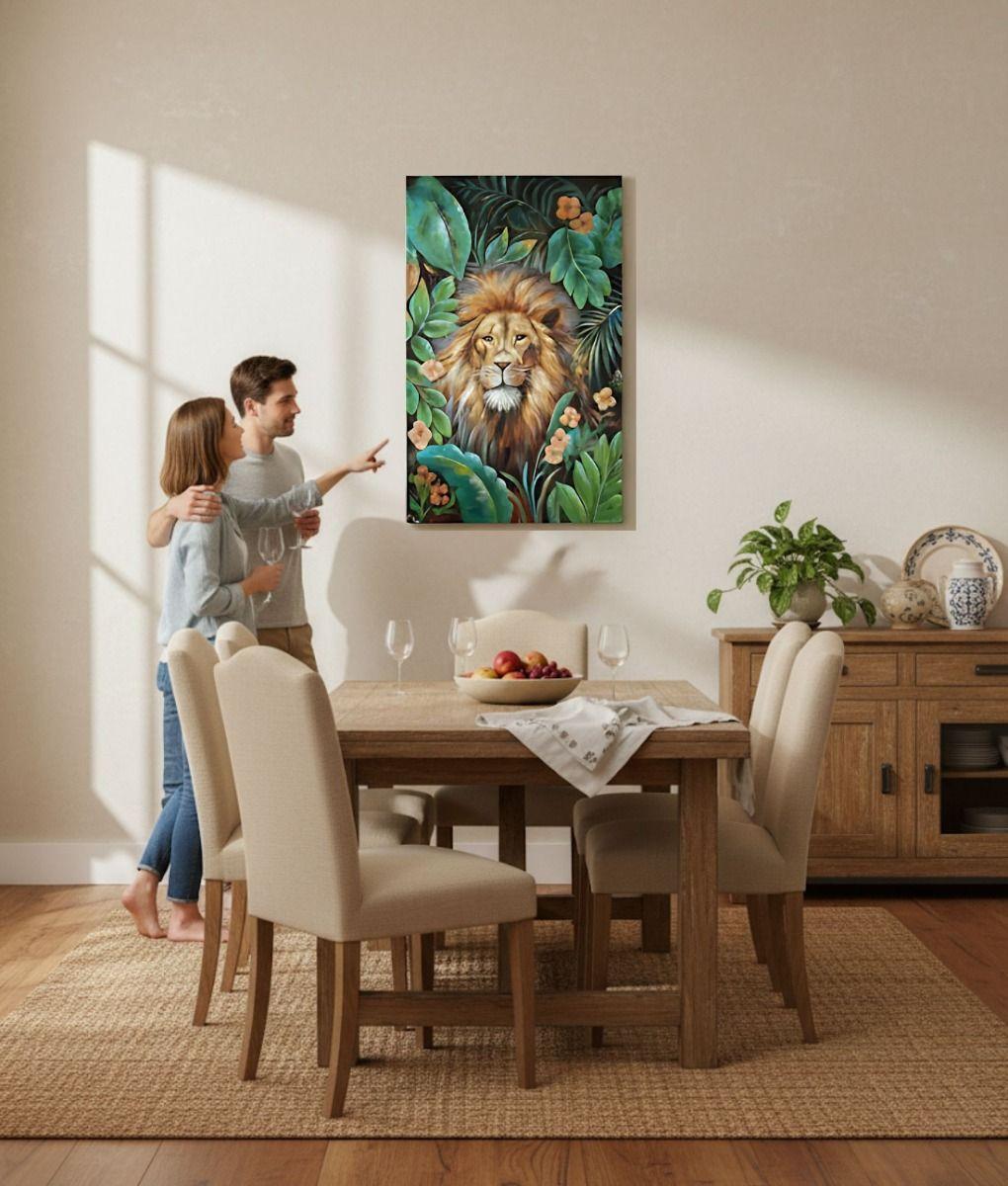 Cuadro Decorativo Adorno Pared León Jungla Hogar Jhn-4