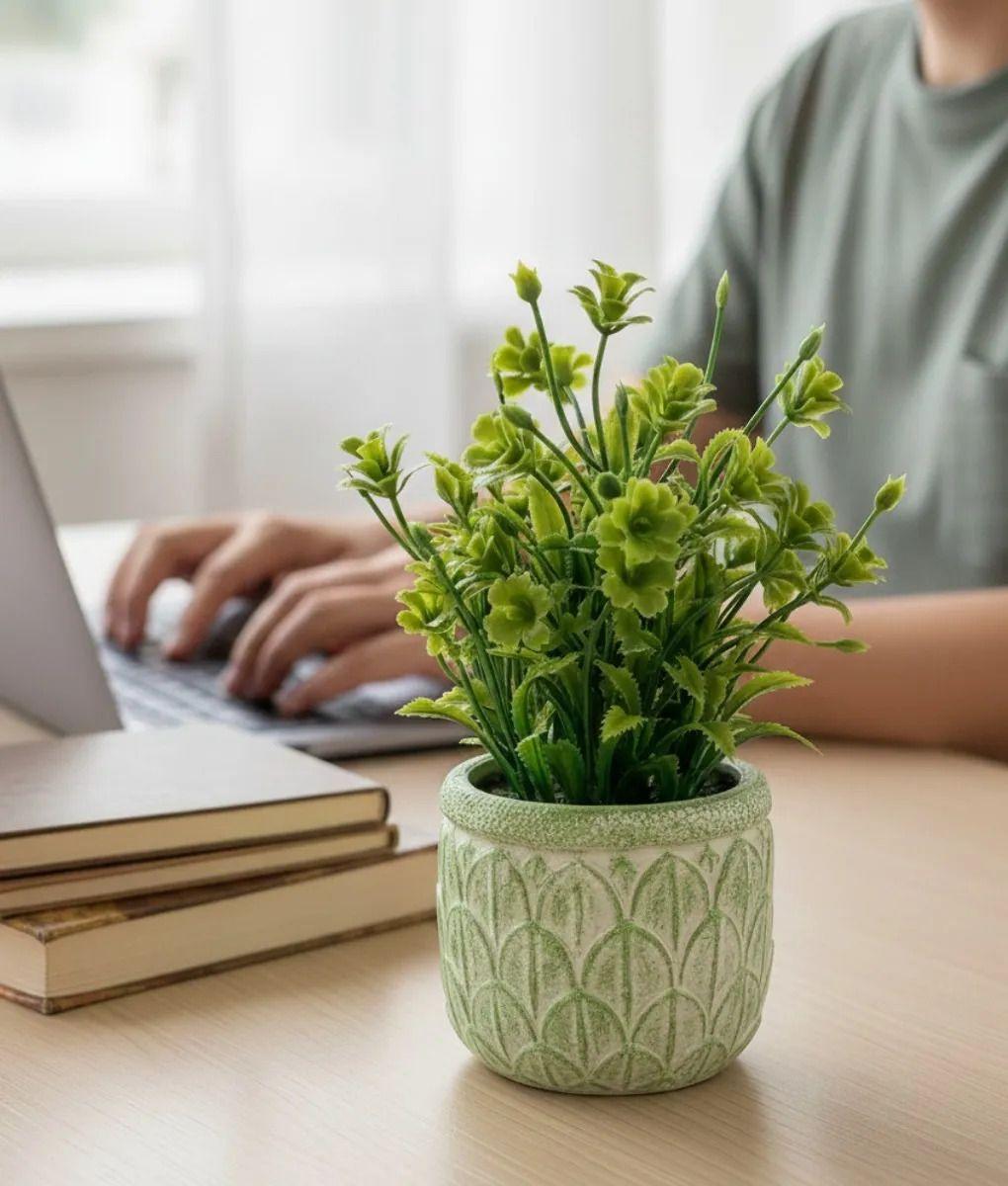 Set 2 Planta Decorativa Artificial Adorno Botánico Jhn-8