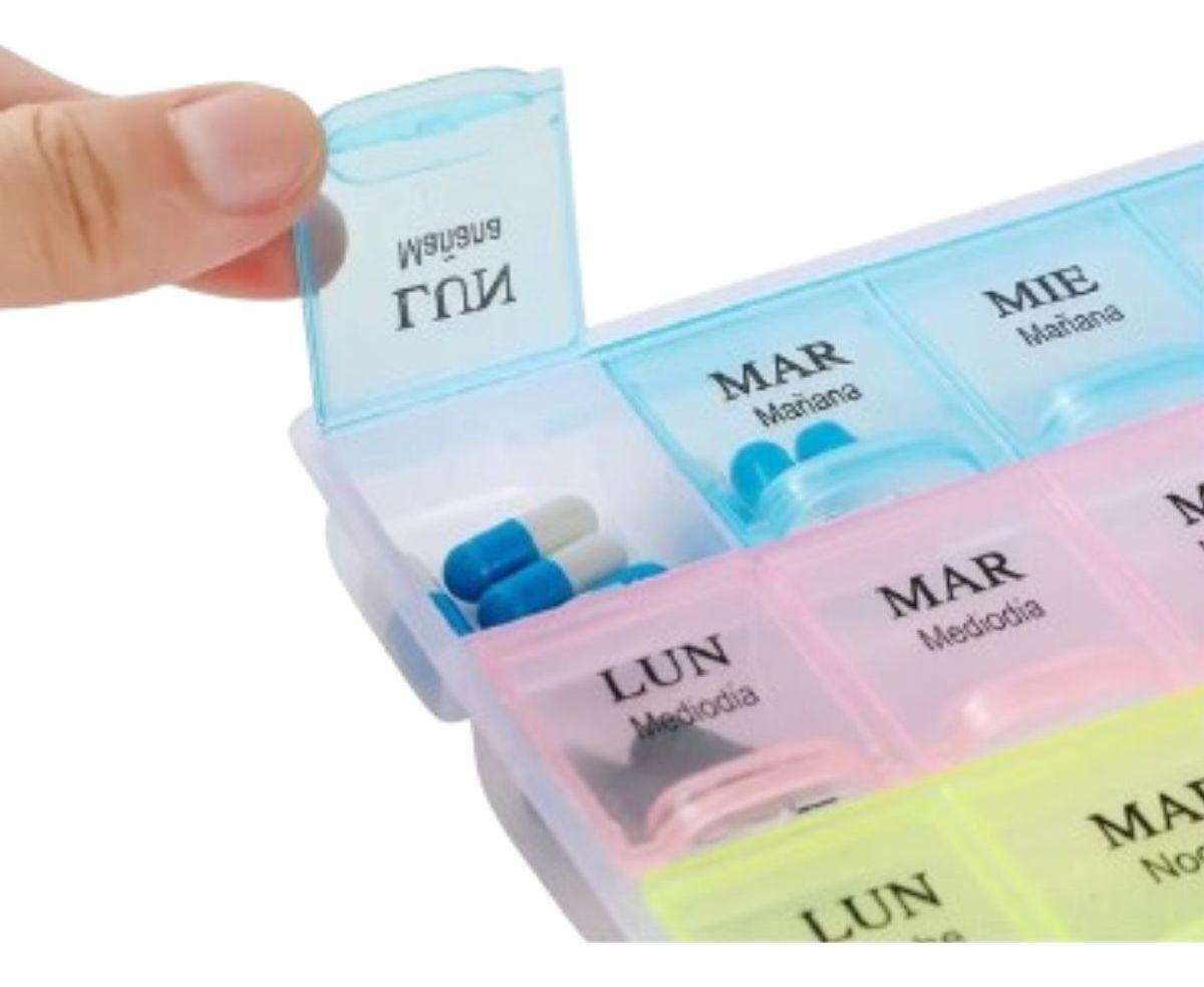 SET 3 PASTILLERO ORGANIZADOR 21 COMPARTIMIENTO PORTATIL LAUII-4