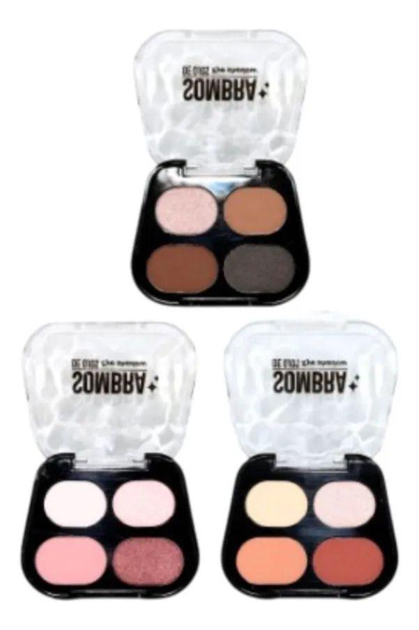 Paq 24 Paletas Sombras 4 Tonos Compacta Larga Duración ALJ-2