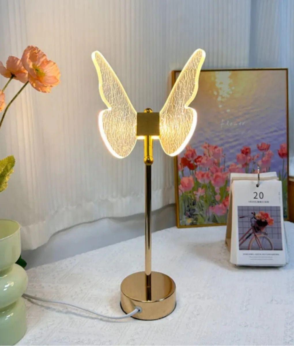 Lámpara Mesa Decorativa Mariposa Alas Iluminadas LED Jhn-7