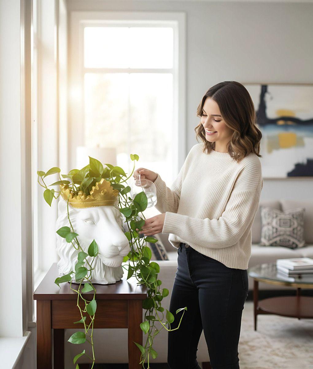 Figura Decorativa Multifuncional León Estatua Adorno Jhn-3