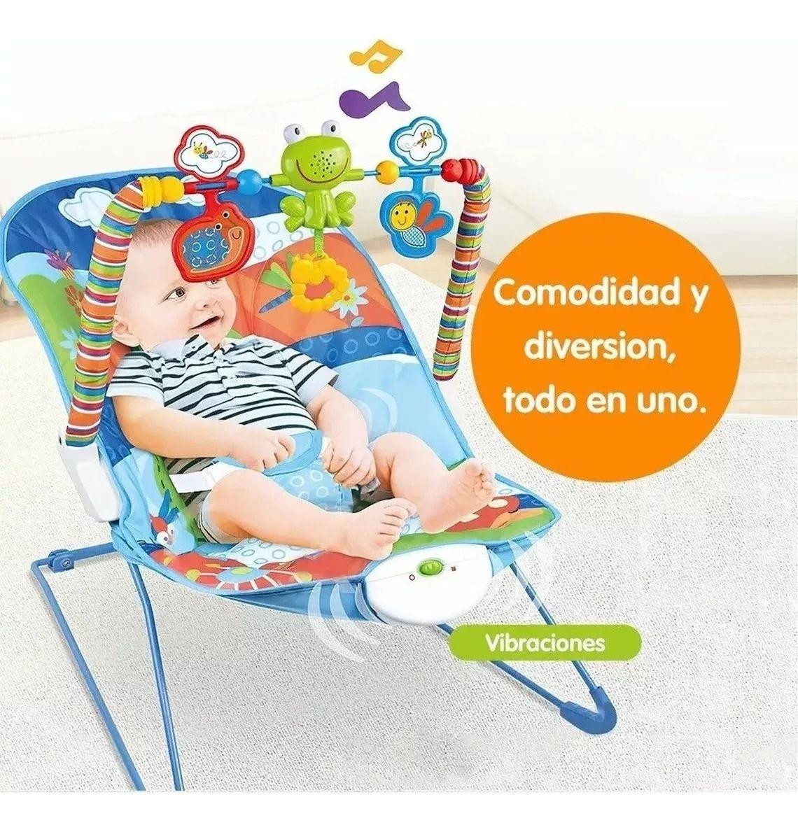 SILLA MECEDORA VIBRADORA PARA BEBE MUSICAL JUGUETE LAU-1