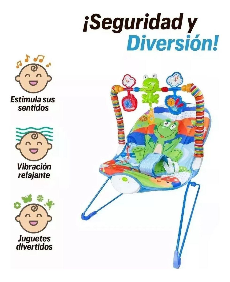 SILLA MECEDORA VIBRADORA PARA BEBE MUSICAL JUGUETE LAU-4